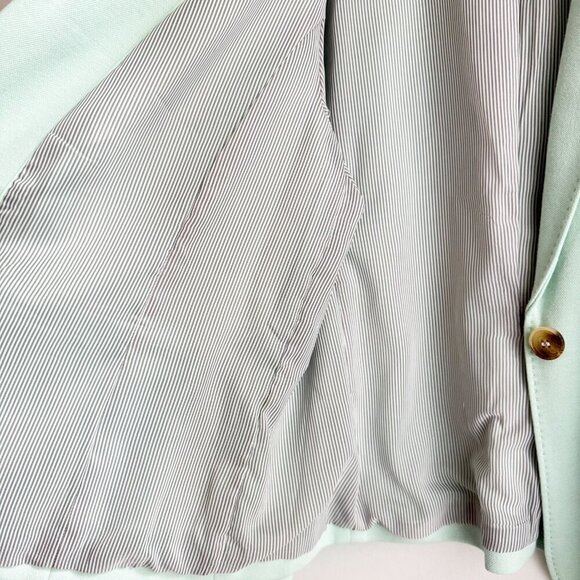 Talbots Sea-foam Green Plus Size Classic Blazer 16W - Picture 4 of 6